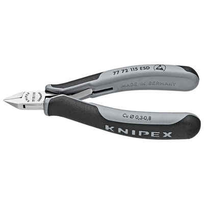 Knipex Kraftseitenschneider Elektronik-Seitenschneider ESD spitzer Mini-Kopf mit kleiner Facette
