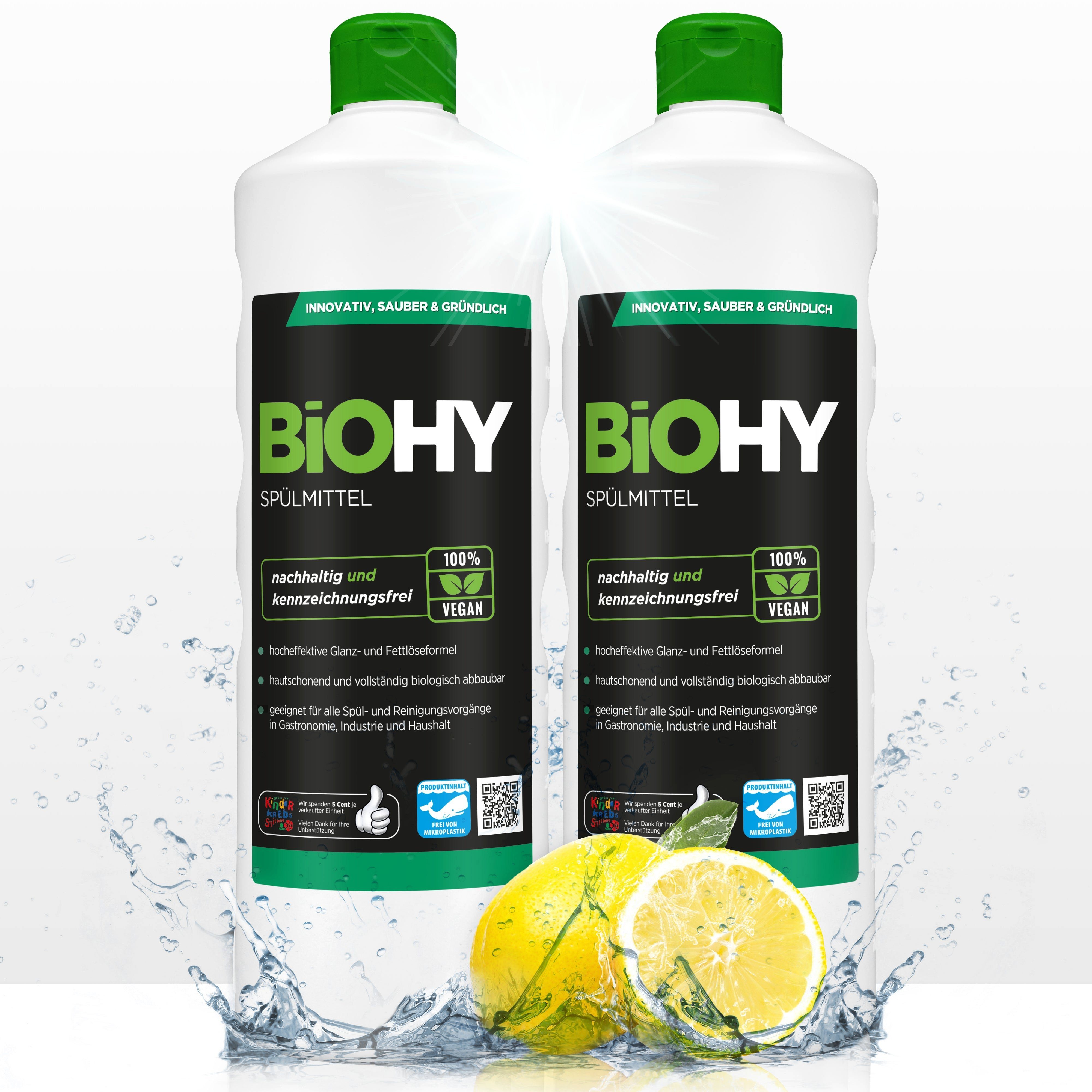 BiOHY Spülmittel 1 x 1 Liter Flasche Geschirrspülmittel (1-St)