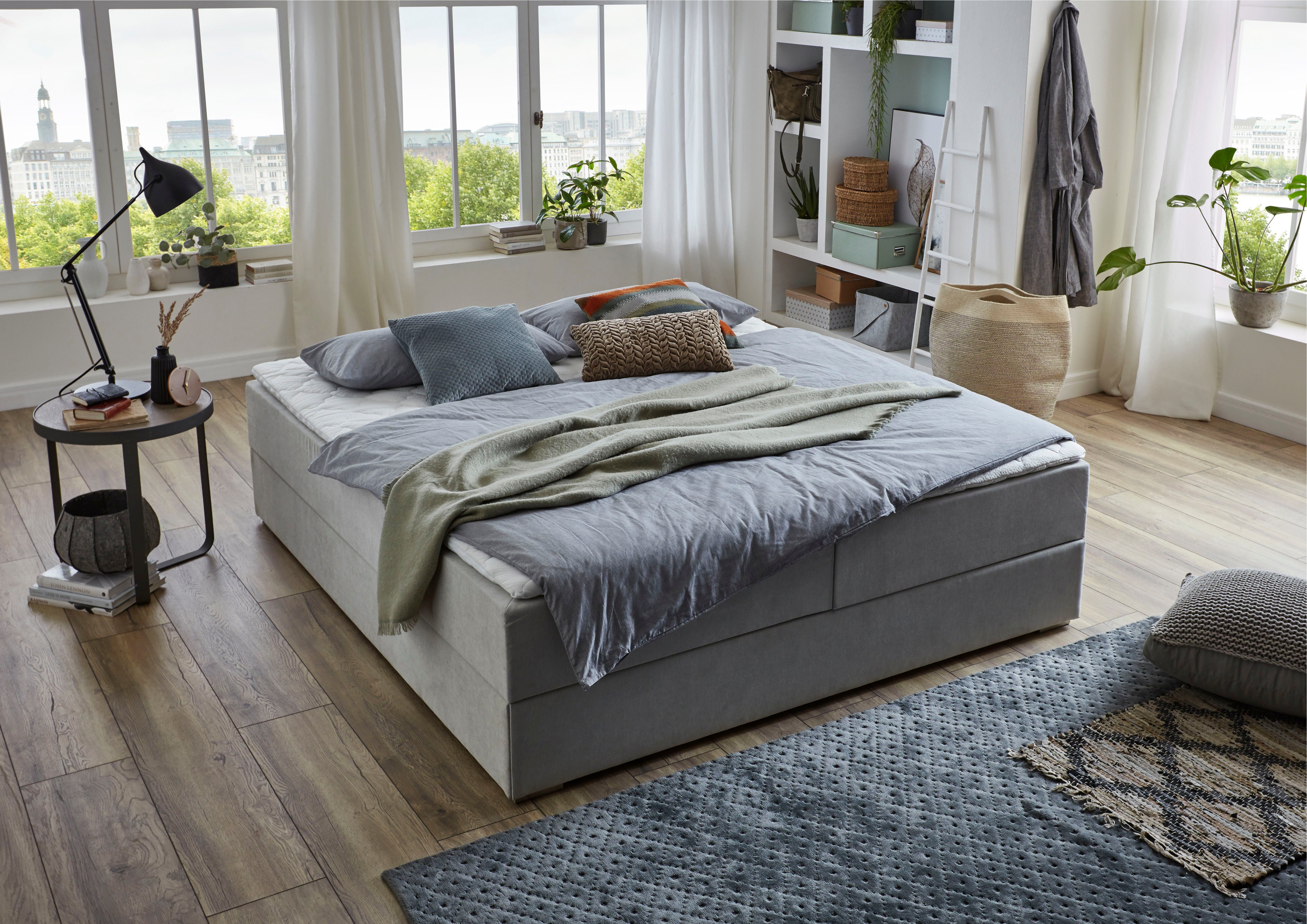 ATLANTIC home collection Boxbett Lucy, ohne Kopfteil, frei im Raum stellbar, mit Bettkasten