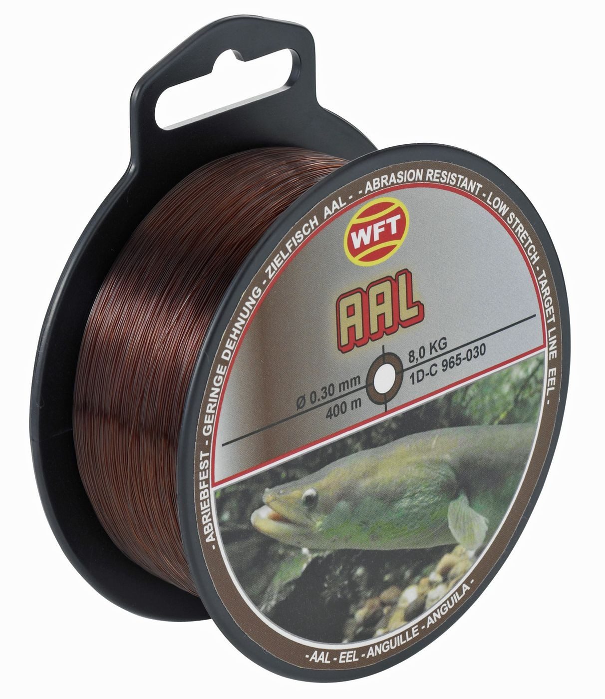 WFT Angelschnur WFT Zielfisch Aal 400m 0,30mm 8kg braun - Aalschnur, (400-St)