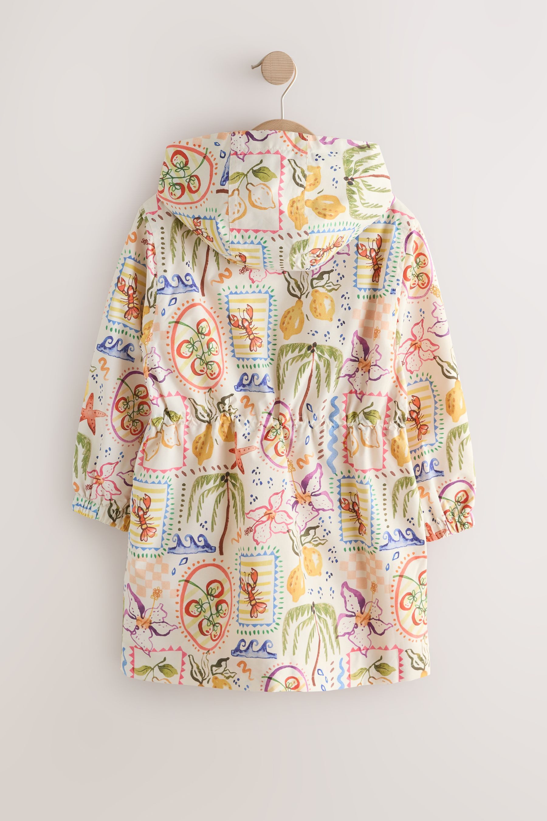 Next Regenjacke Wasserabweisender Regenmantel mit Fleecefutter (1-St)