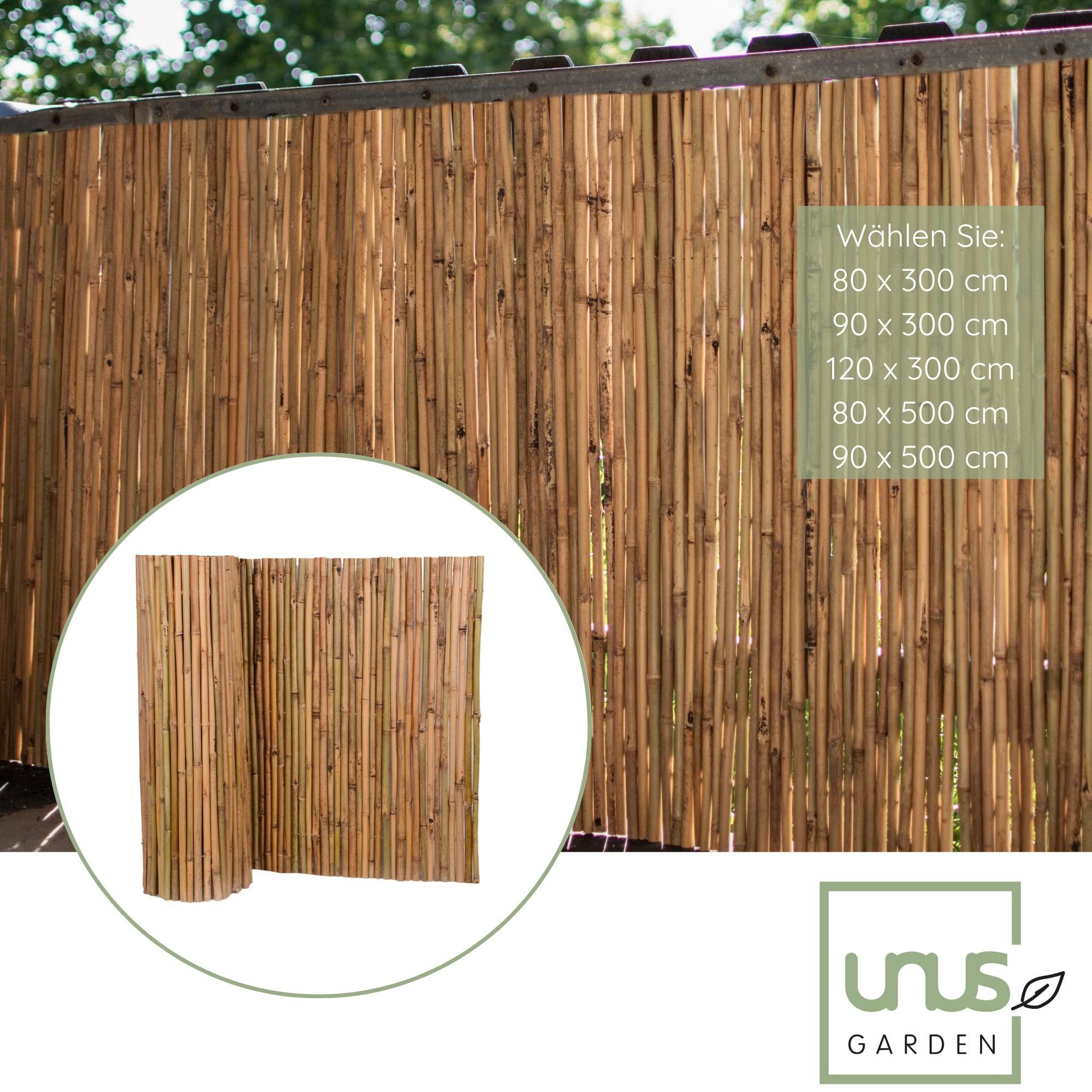 UNUS GARDEN Balkonsichtschutz Sichtschutz Bambus (1-St) günstig online kaufen