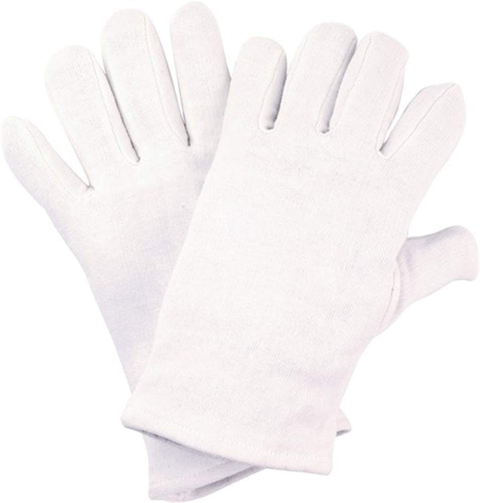 AS Arbeitsschutz GmbH Wundpflaster NITRAS Baumwoll-Trikot-Handschuhe, weiß, gebleicht, mit Schichtel -