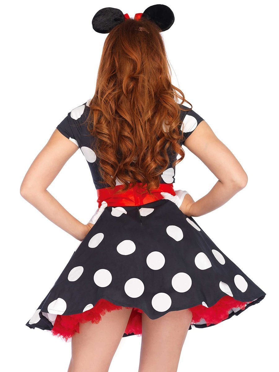 Leg Avenue Kostüm Rockabilly Maus Kostüm Kleid - Fasching Karneval, Polkado günstig online kaufen