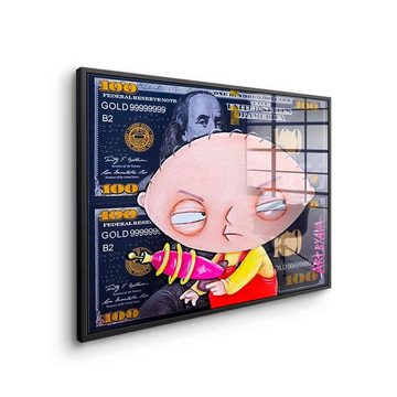 DOTCOMCANVAS® Acrylglasbild Angry Stewie - Acrylglas, Acrylglasbild Angry Stewie Griffin Family Guy Comic Cartoon Geld money