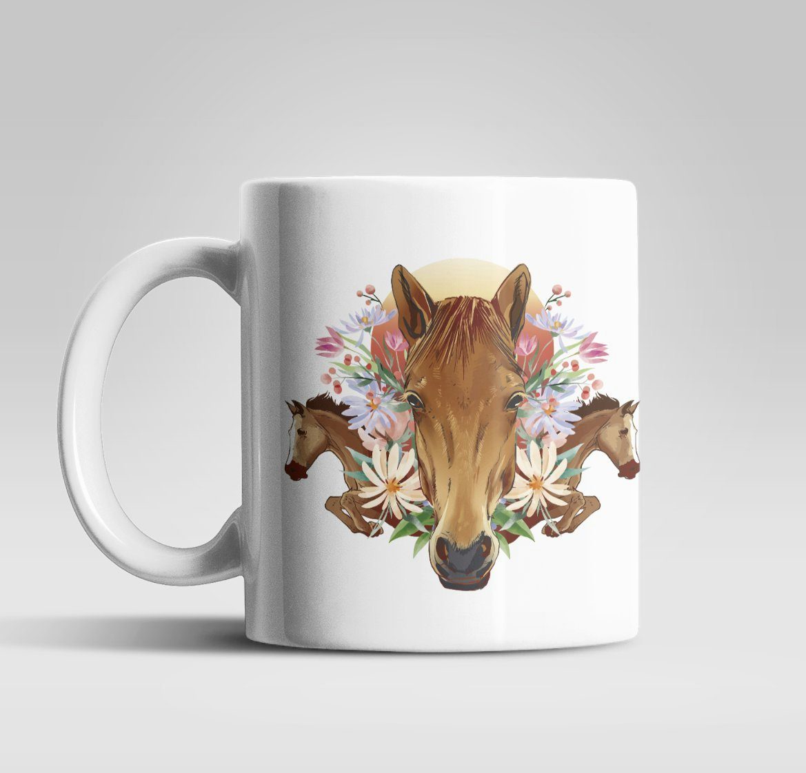 WS-Trend Tasse Pferde Kaffeetasse Teetasse mit Motiv, Keramik, 330 ml | Teetassen