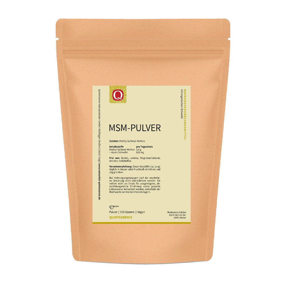 Quintessence Quintessence - MSM-Pulver - Organischer Schwefel in reinster Form Pulver, 500 g