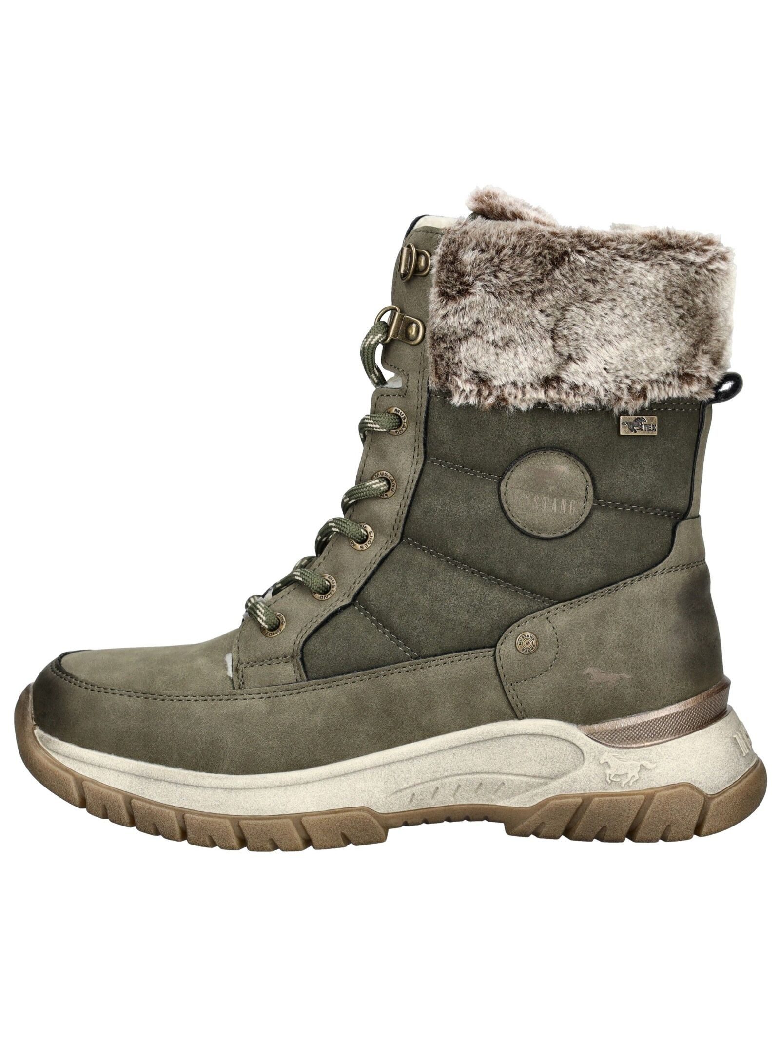 MUSTANG Stiefelette Lederimitat/Textil . Schnürstiefelette günstig online kaufen