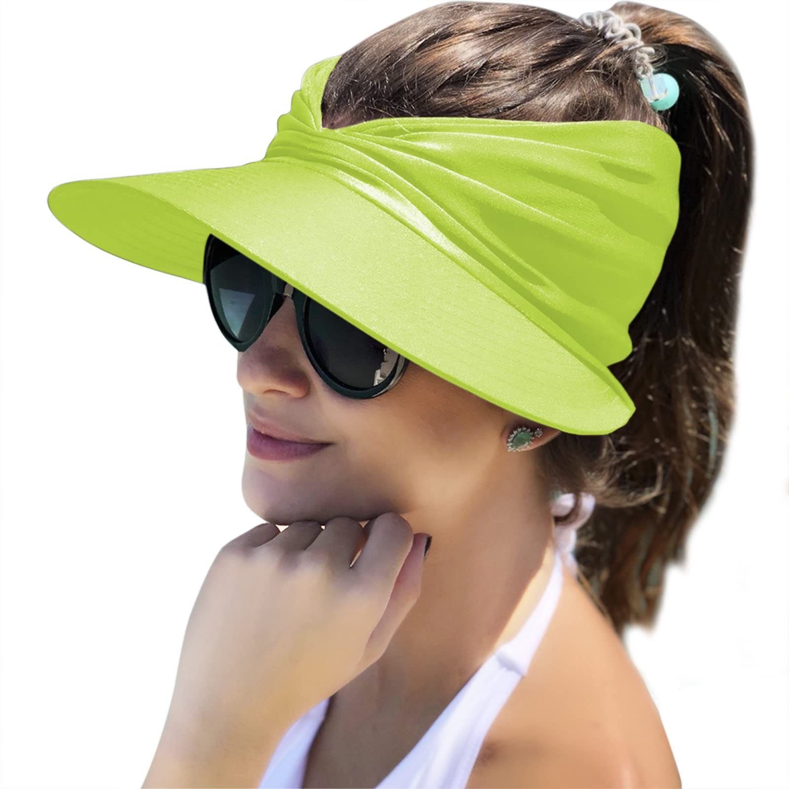 Cachito Strohhut Strohhut Sun Visor Hüte für Damen, verstellbare leichte Sommerhut