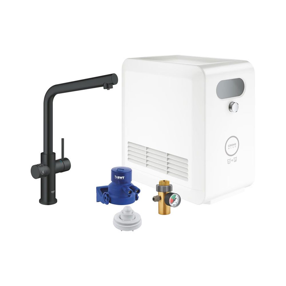 Grohe Küchenarmatur Blue Professional L-Auslauf velvet black