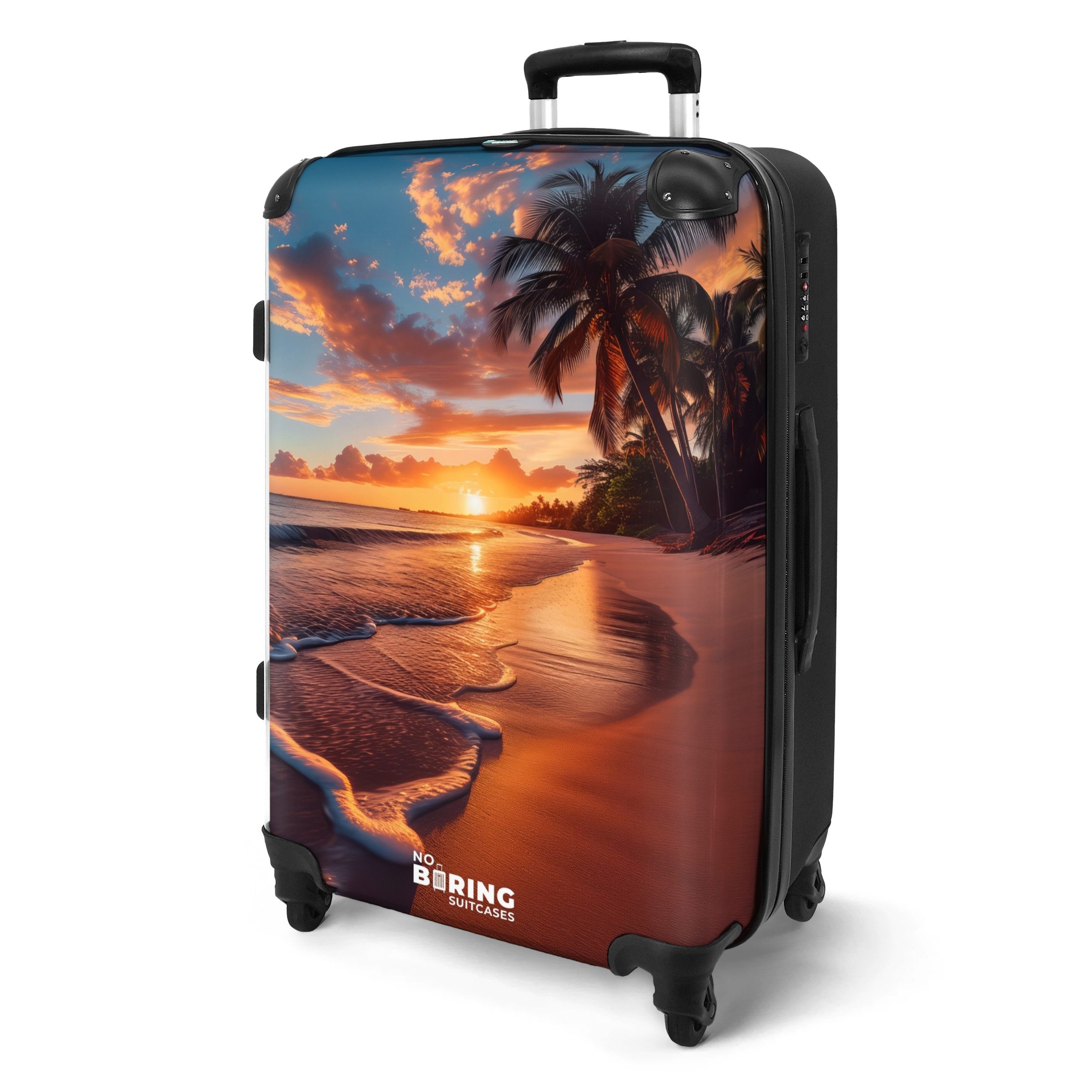 NoBoringSuitcases.com© Hartschalen-Trolley Strand bei Sonnenuntergang 67 günstig online kaufen