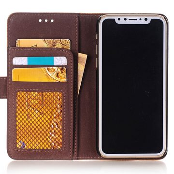 FITSU Handyhülle Hülle für iPhone X Handytasche Flipcase 5,8 Zoll, Handytasche für iPhone X Hülle, Handy Case mit Geld- und Kartenfach