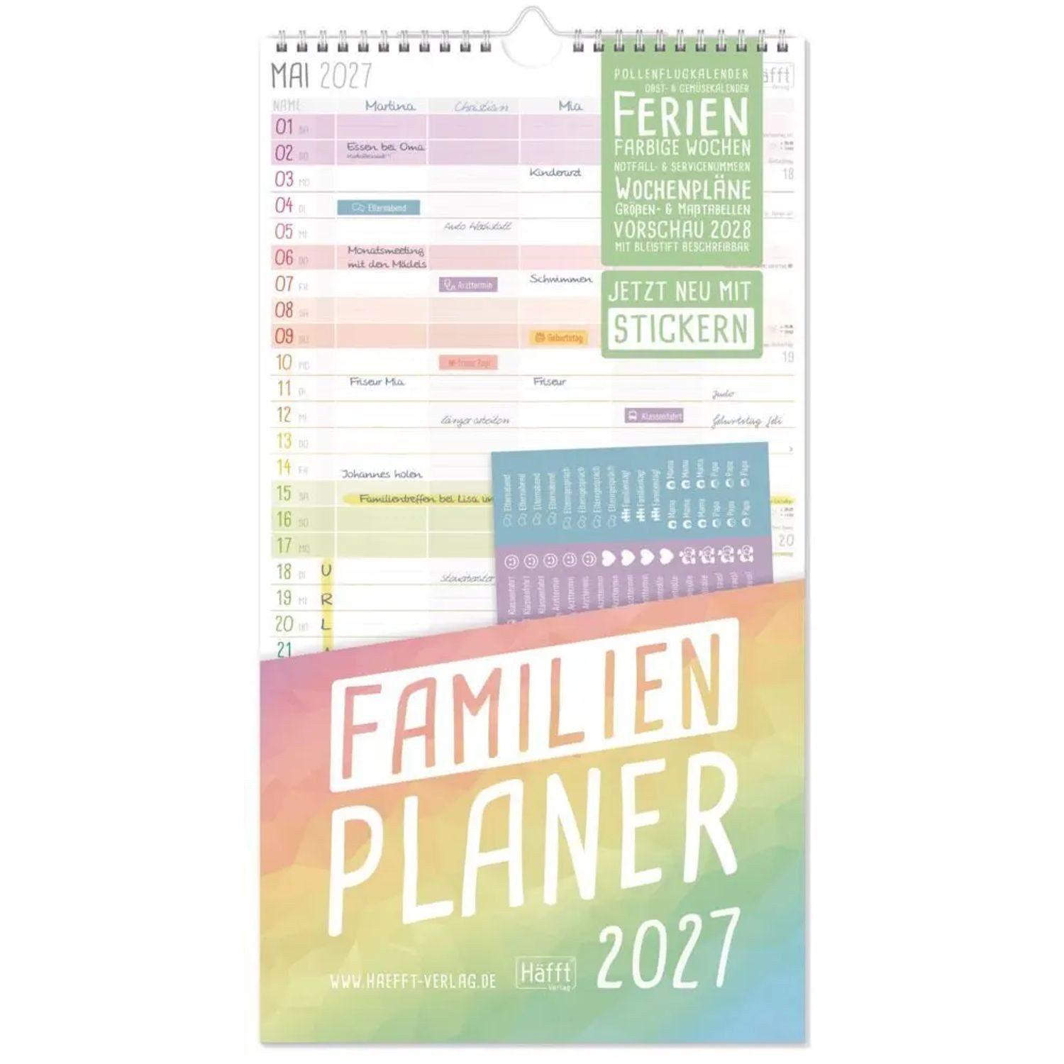 Häfft Wandkalender Familienplaner 2027