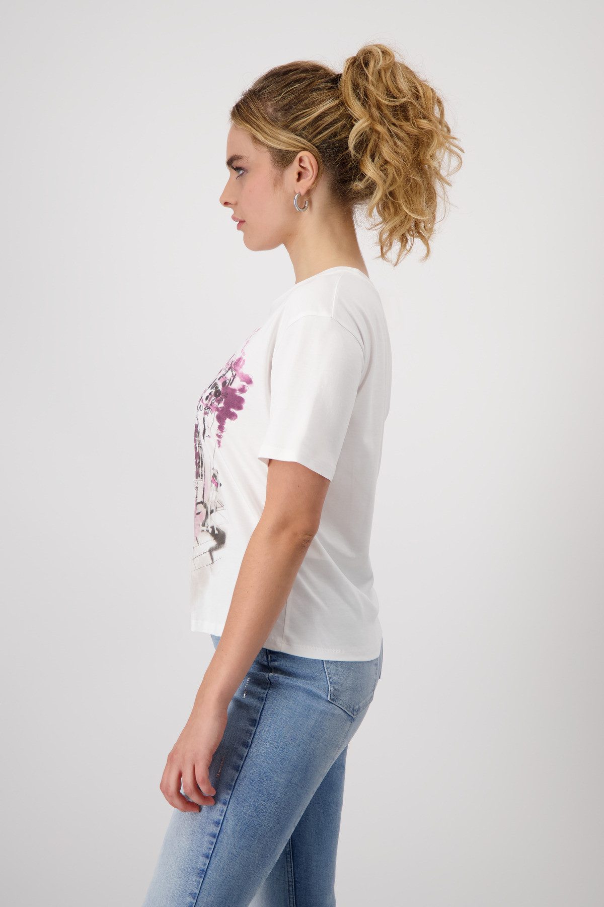 Monari Rundhalsshirt mit Frontprint