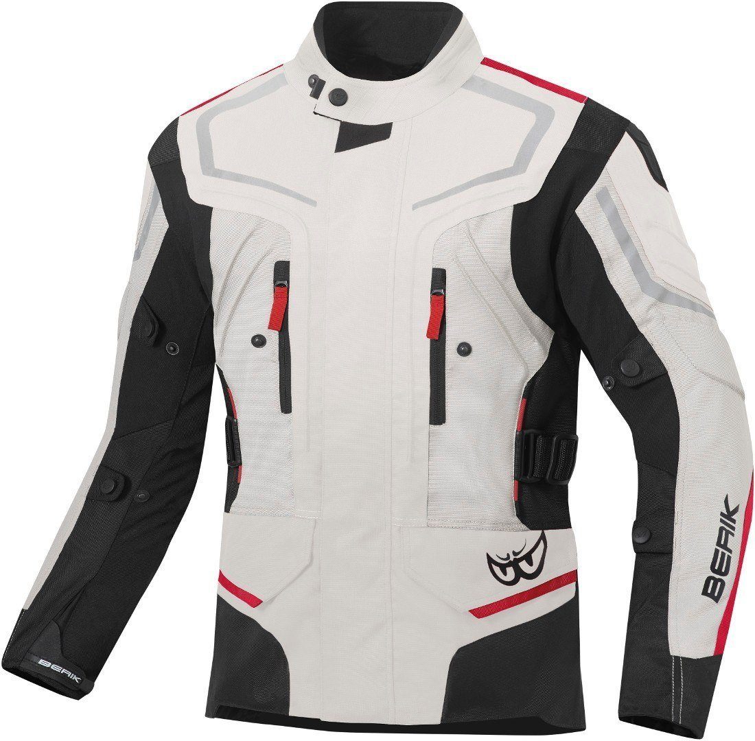 Motorrad Black/Beige/Red Motorradjacke Wasserdichte Berik Rallye Textiljacke