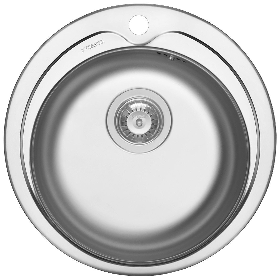 Pyramis Edelstahlspüle Kiba, rund, 48,5/48,5 cm