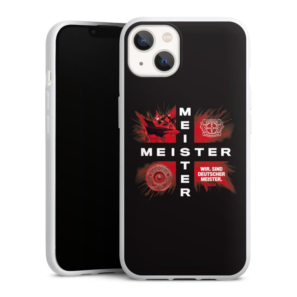 DeinDesign Handyhülle Bayer 04 Leverkusen Meister Offizielles Lizenzprodukt, Apple iPhone 13 Silikon Hülle Bumper Case Handy Schutzhülle