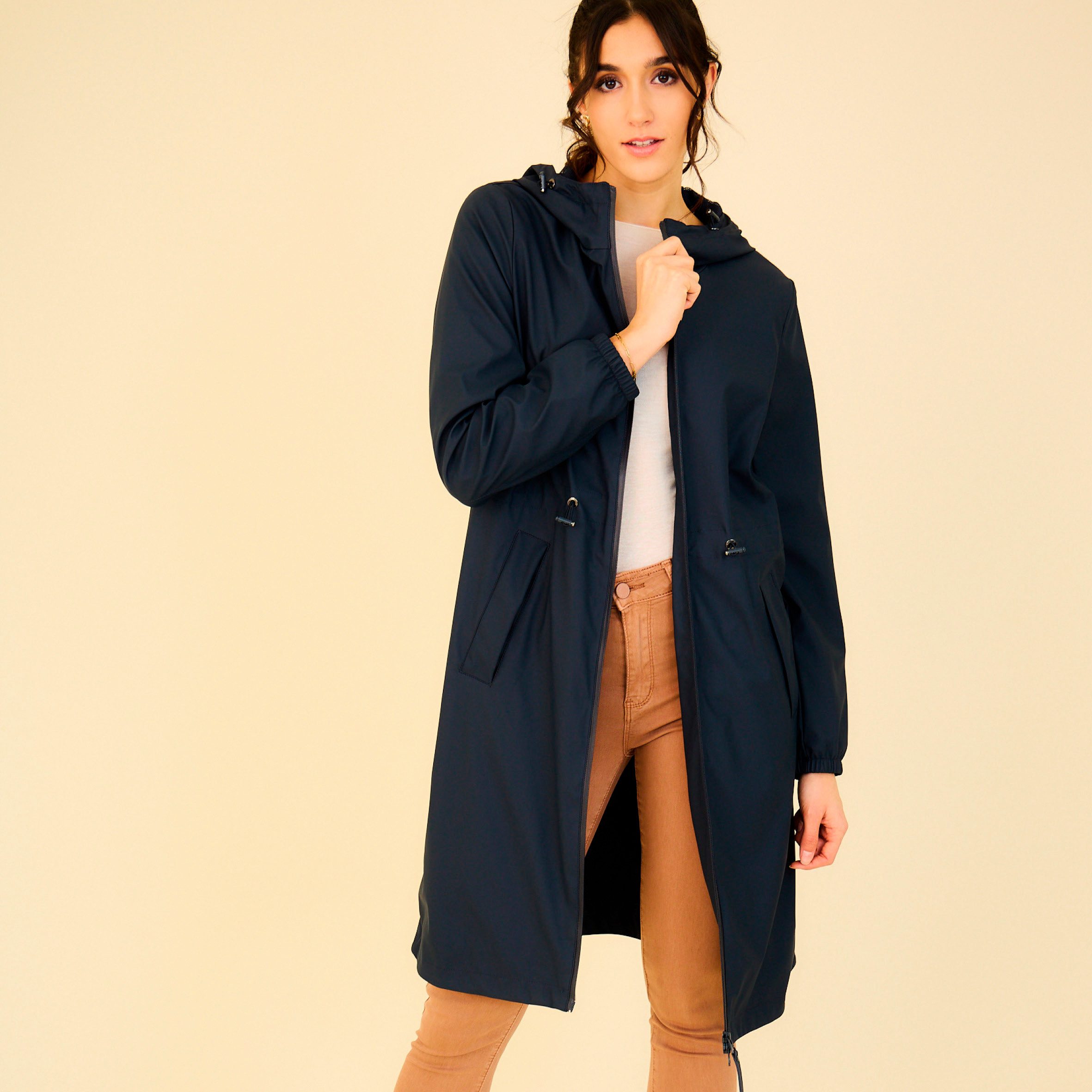 30seven Regenmantel beheizter wasserdichter Mantel - Farbe Navy 7,4V Set in günstig online kaufen