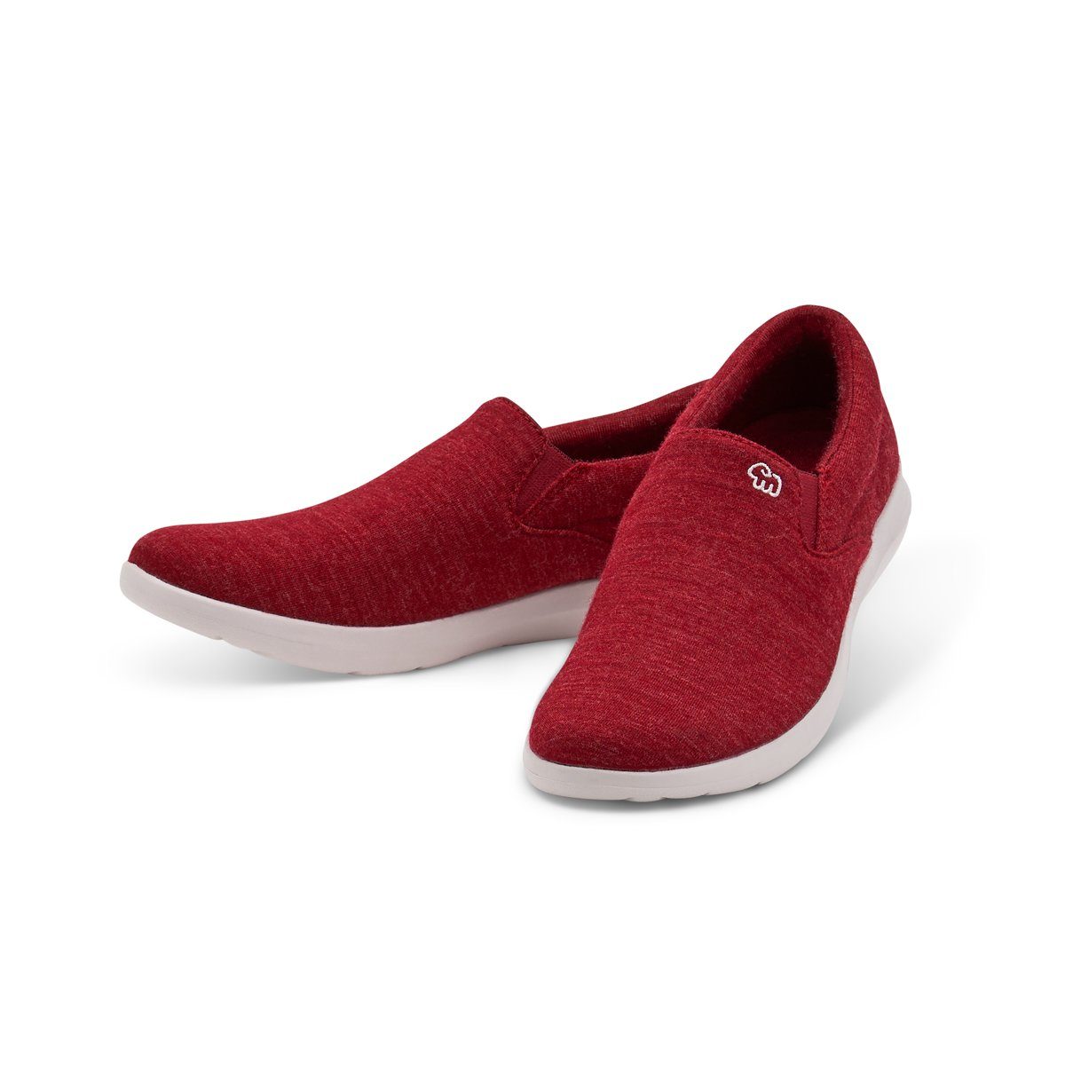 merinos - merinoshoes.de Atmungsaktiver Damenschuh aus Merinowolle Кросівки Eleganter dunkelroter Schuh mit Slip-On Funktion