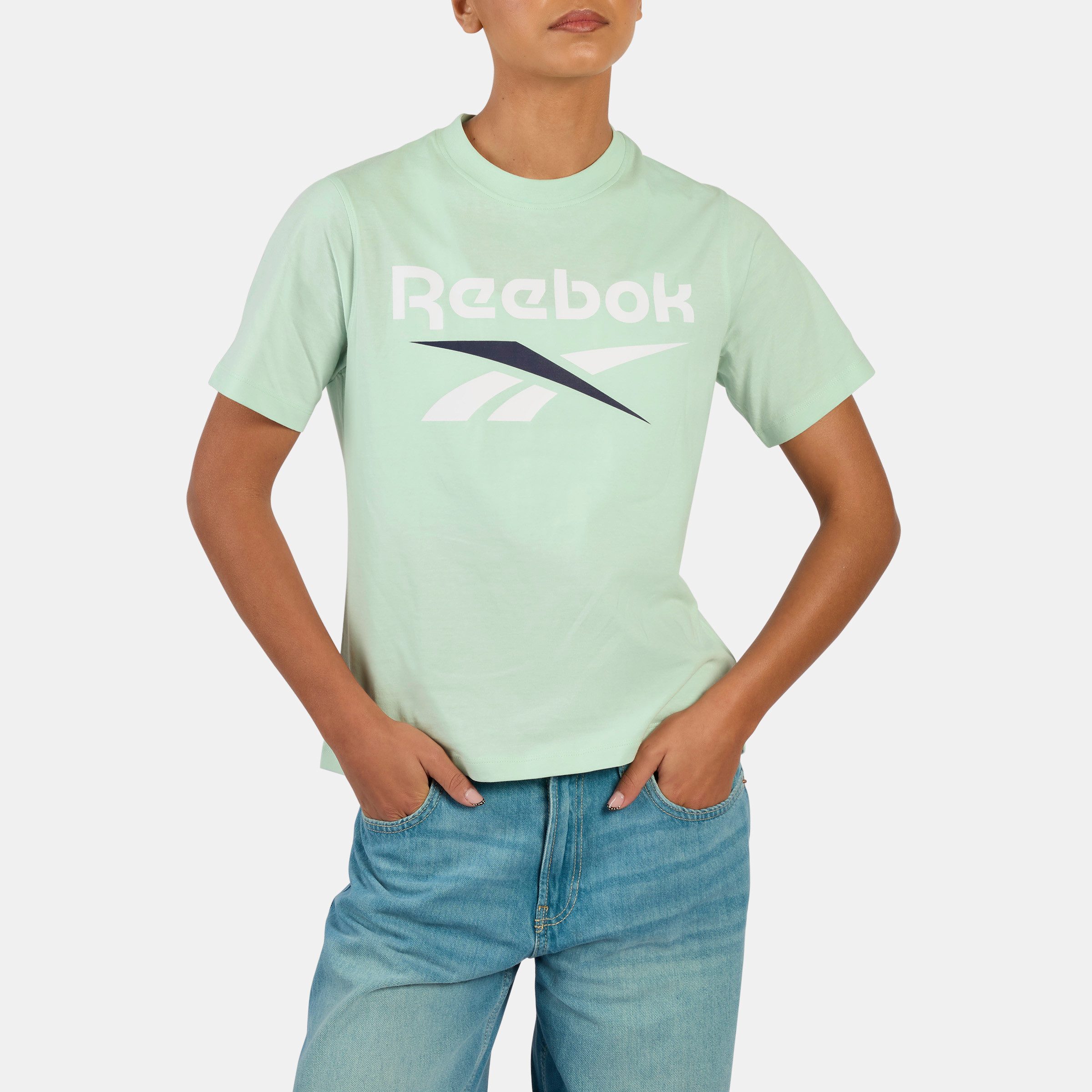 Reebok T-Shirt WREN 2 COLOUR LOGO CREW SS TEE sportlicher Stil, klassischer Schnitt, aus Baumwolle