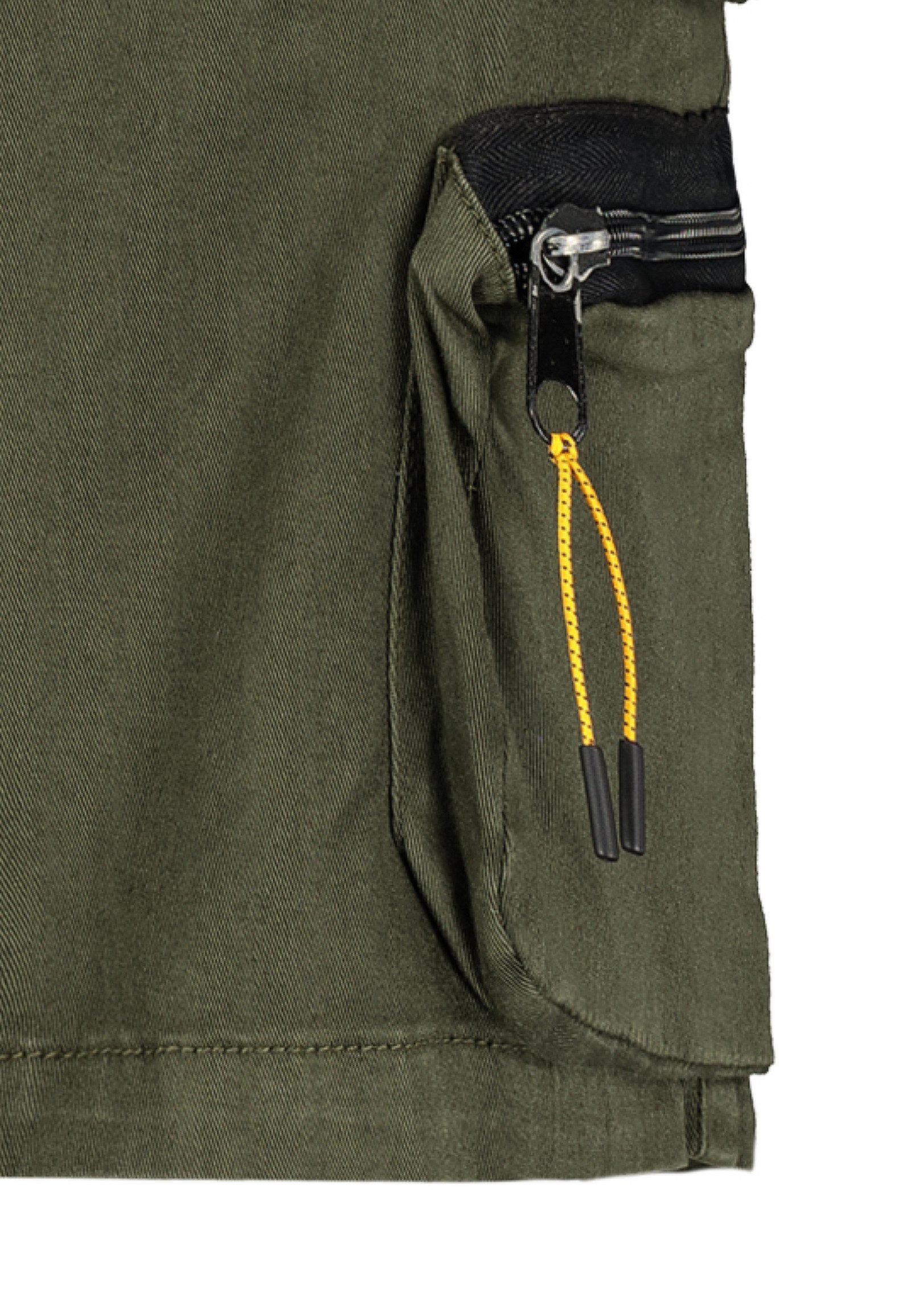 Urban Surface Cargoshorts Bequeme Trekking Bermuda praktische Taschen Outdoor Style für Herren Baumwolle Normal Fit Einfarbig atmungsaktiv Kordelzug