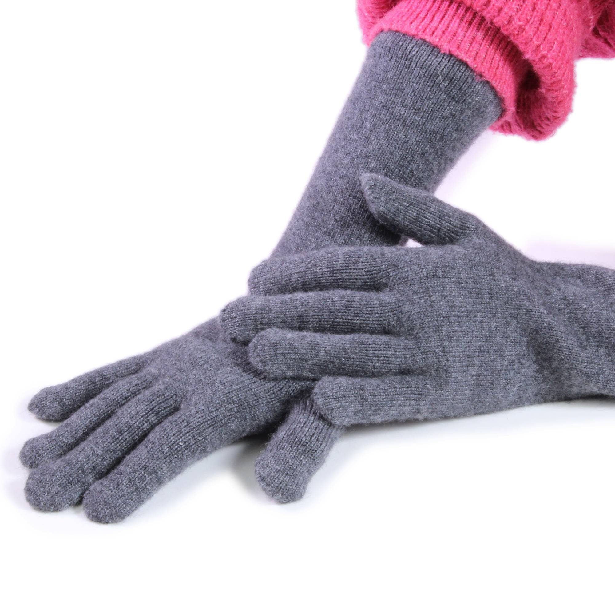 Kaschmir DamenAnthrazit Strickhandschuhe Tumelo 100% Handschuhe