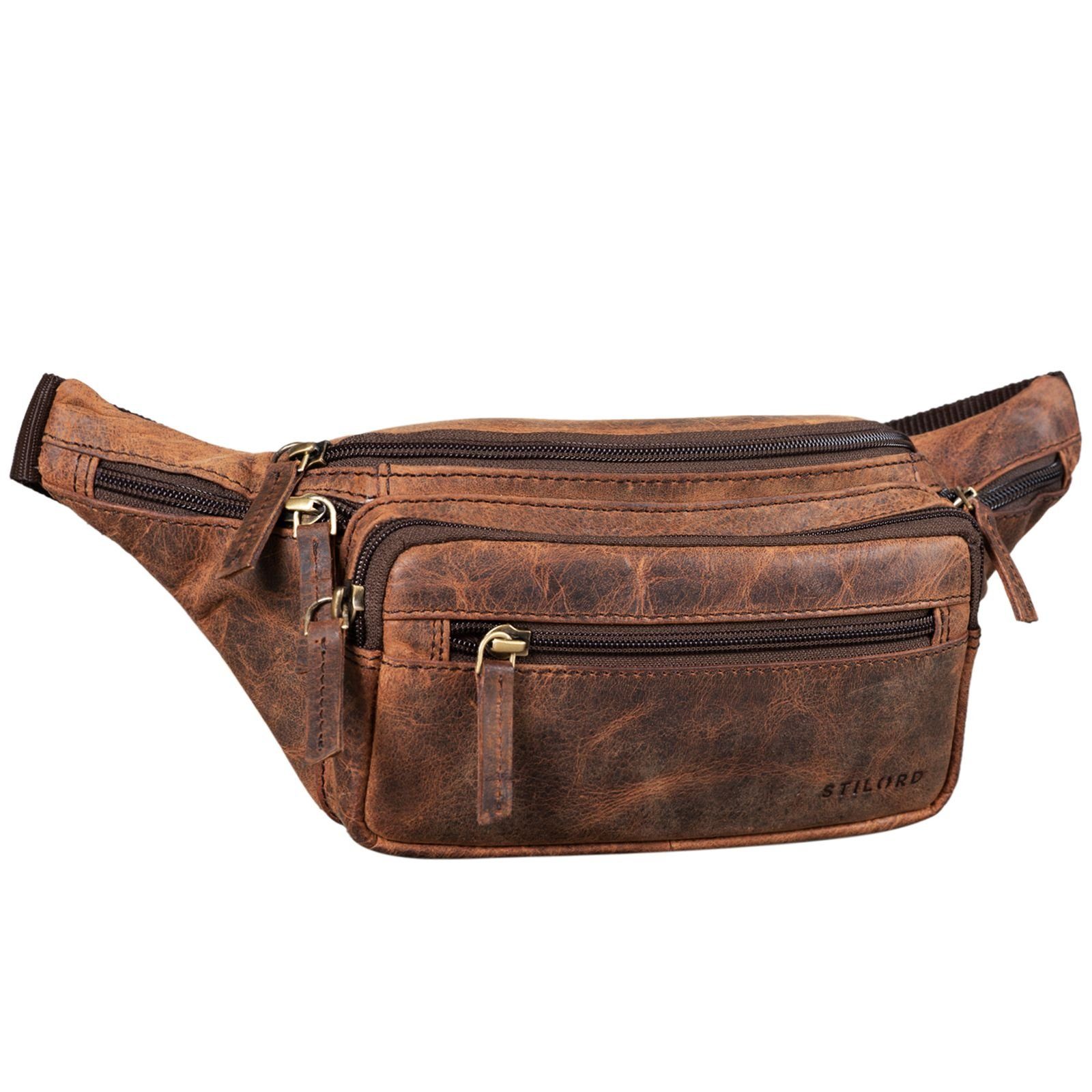 STILORD Bauchtasche "Zion" Vintage Gürteltasche Echtleder Bauchtasche