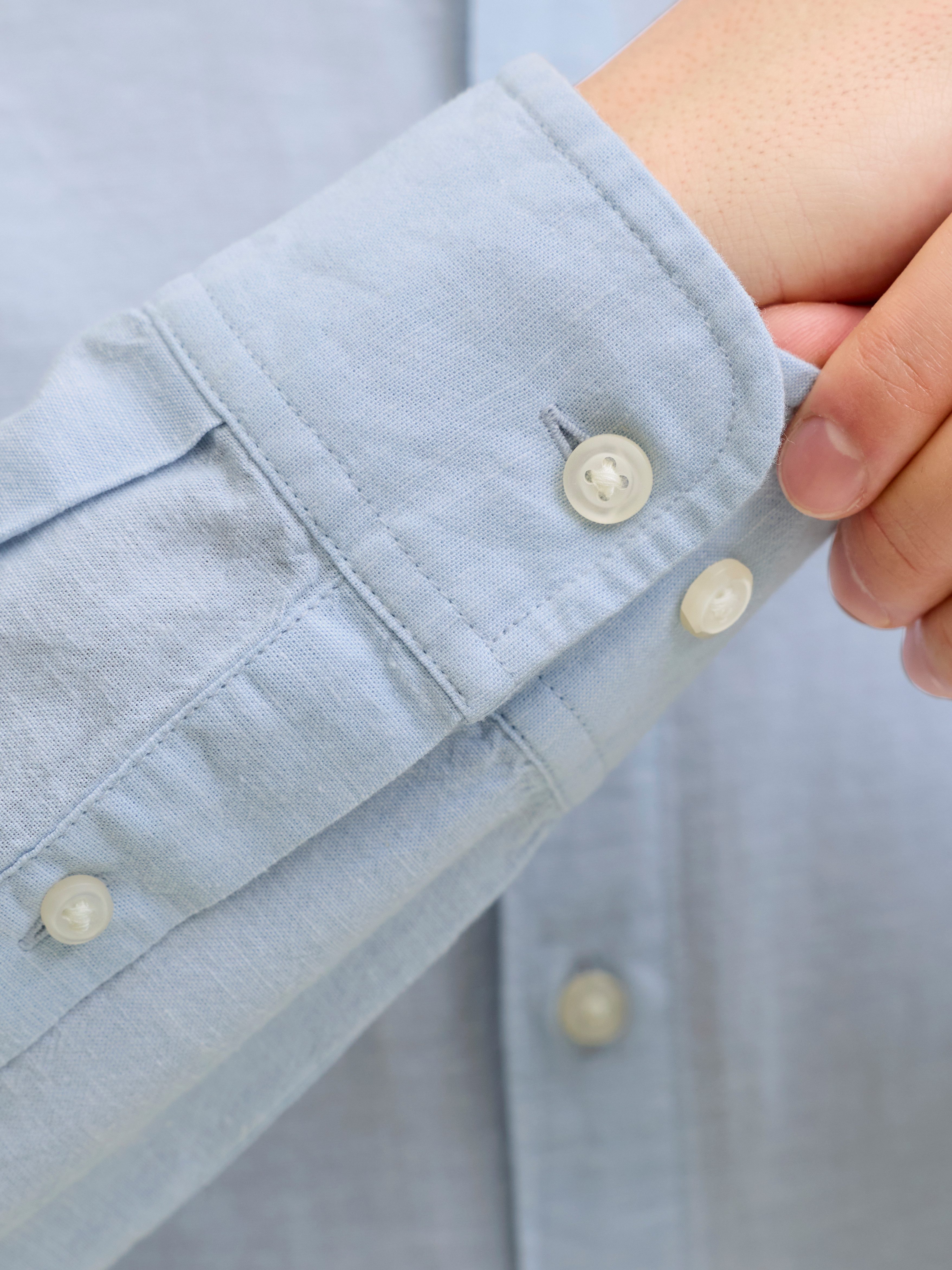 Jack & Jones Langarmhemd JJEBREEZE LINEN BLEND SHIRT L/S SN mit Knopfleiste – Bild 4 von 5