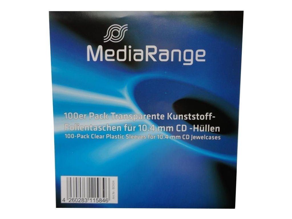 Livepac Office DVD-Hülle 100 CD Hüllen für 10.4mm CD Jewelcases / Folienhüllen / Sleeves