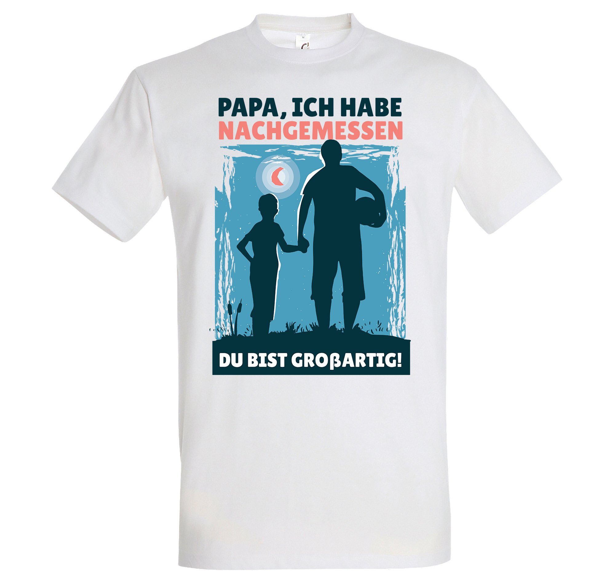 Youth Designz T-Shirt "Papa, Du Bist Großartig" Herren Shirt mit trenidgem Frontprint Weiß | T-Shirts