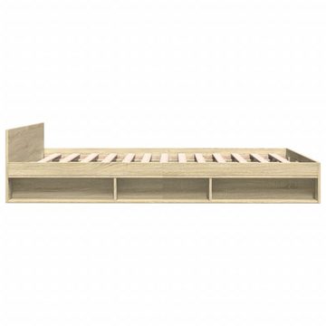 vidaXL Bett Bettgestell mit Schubladen Sonoma-Eiche 140x200cm Holzwerkstoff