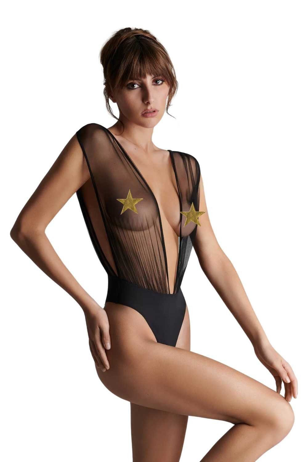Stringbody Maison Close Nuit Fauve V-Body transparent