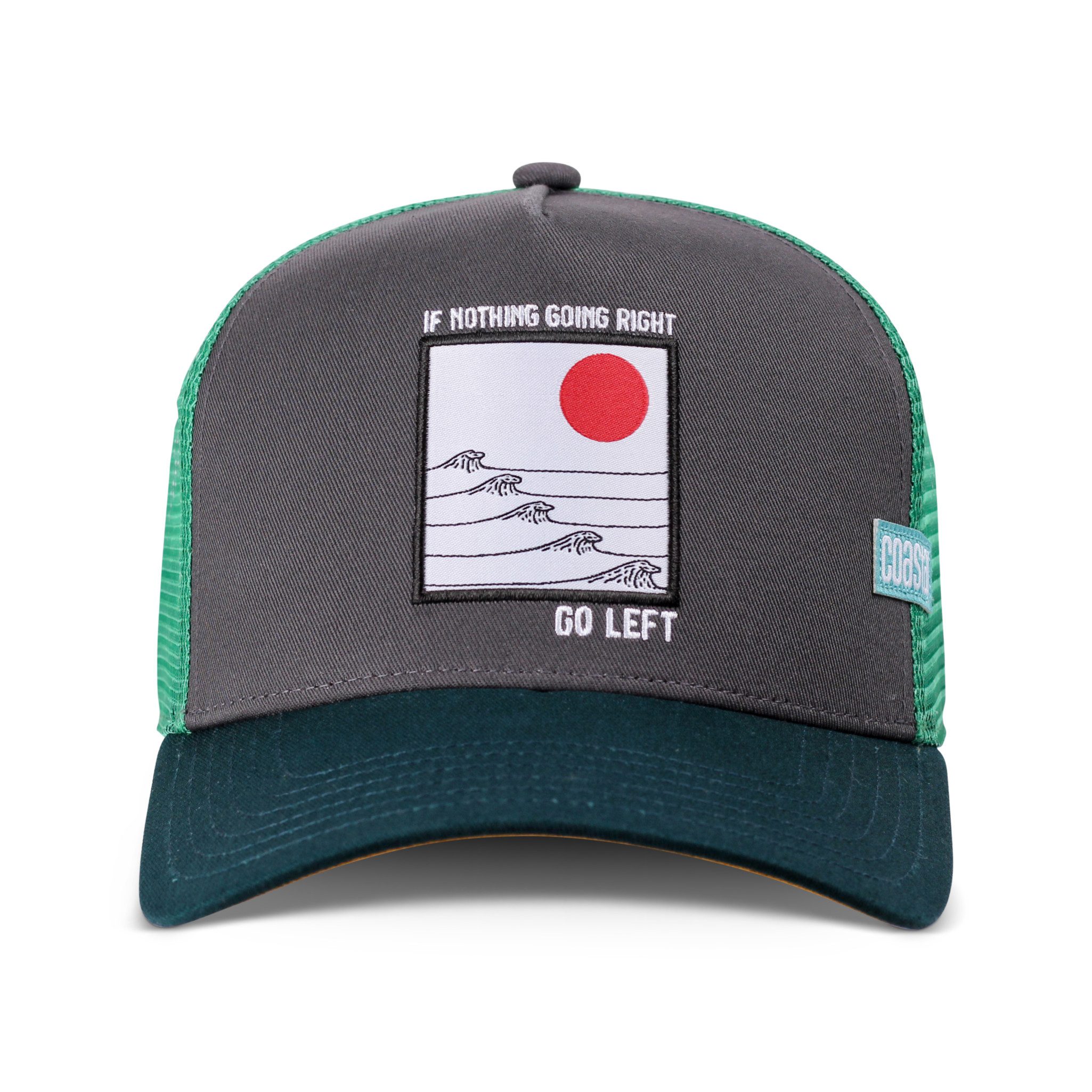 Coastal Trucker Cap Coastal HFT Go Left Trucker Cap Charcoal/Green (Basecap, Basecap, Meshcap, Trucker Kappe)