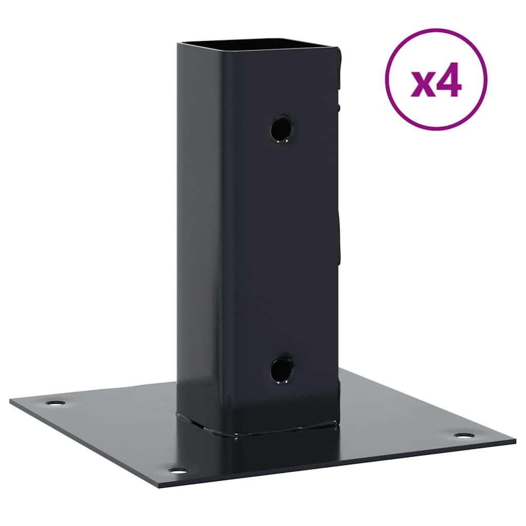 vidaXL Zaunpfosten Pfostenträger Quadrat 4 Stk. günstig online kaufen