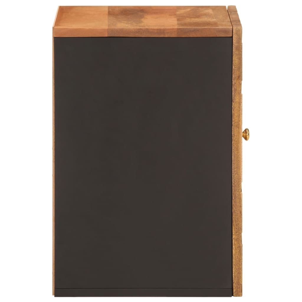 Braun Badezimmerspiegelschrank Wand-Badschrank Schwarz Massivholz Mango (1-St) vidaXL und