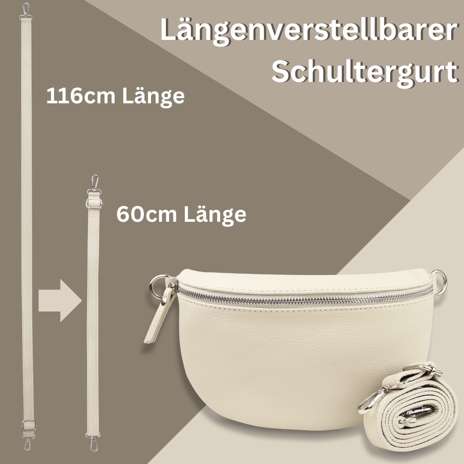Fomax Umhängetasche Damen aus Echtleder, Made günstig online kaufen