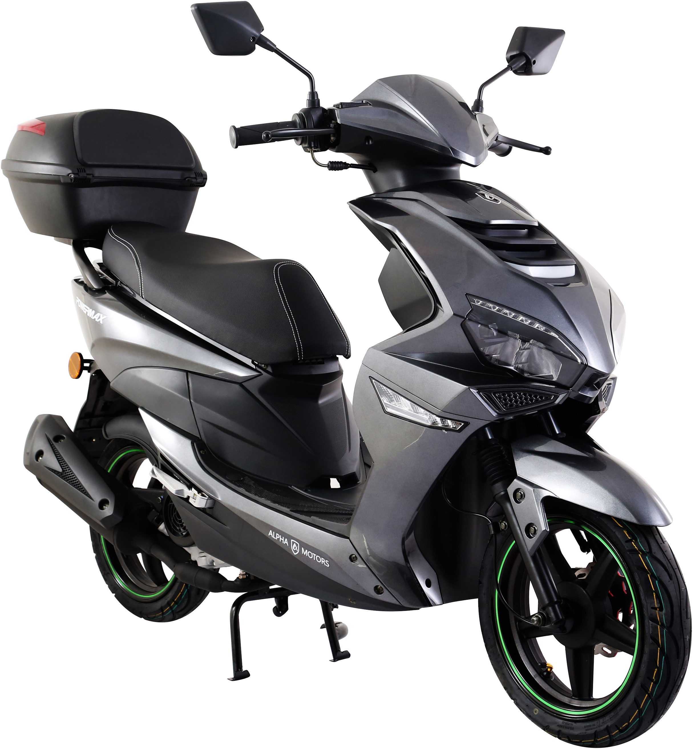 Alpha Motors Motorroller Powermax 50 ccm 45 kmh EURO 5 (mit/ohne Topcase), 50 ccm, 45 km/h, Euro 5