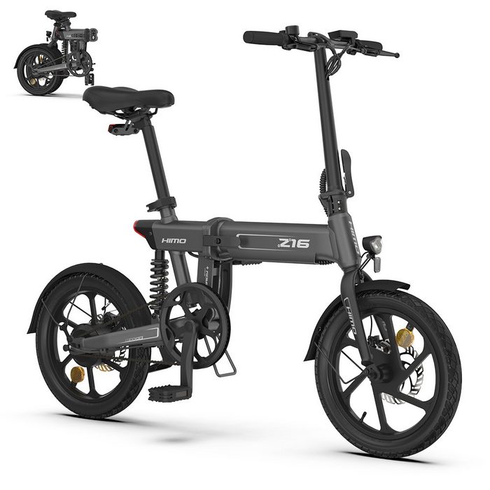 HIMO E-Bike Mit Straßenzulassung/ XIAOMI HIMO Z16 16 Zoll Faltbares Elektrofahrrad EU-konform e-Faltrad Klapprad Kettenschaltung 250 00 W