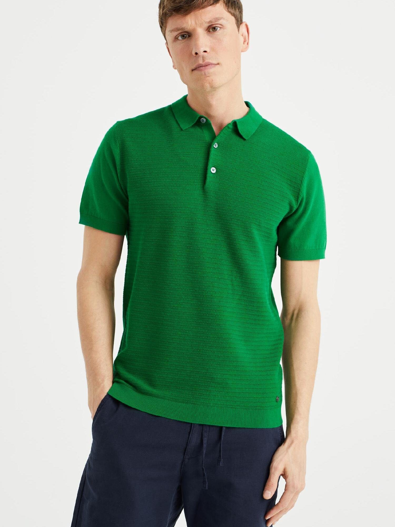 WE Fashion Poloshirt (1-tlg) Grün