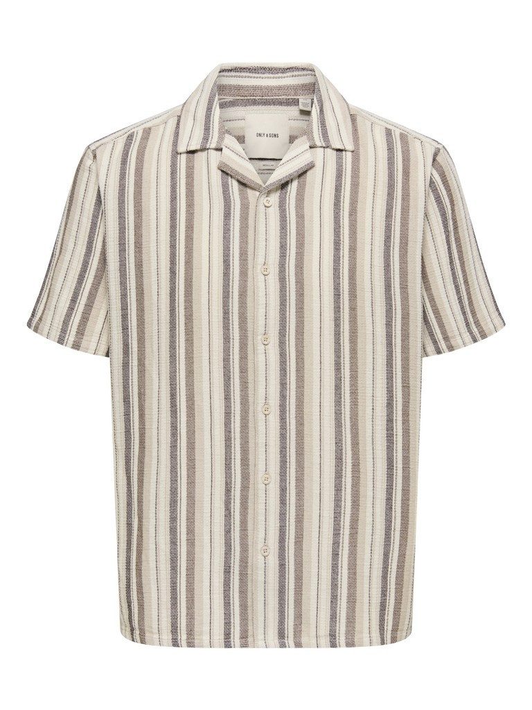 ONLY & SONS Blusenshirt ONSTREV LIFE REG STRIPE SS SHIRT NO