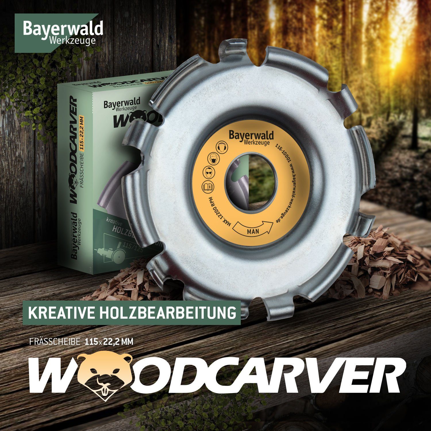 QUALITÄT AUS DEUTSCHLAND Bayerwald Werkzeuge Trennscheibe Bayerwald  Woodcarver Ø115 mm / 22,2 mm Bohrung | Trennscheiben