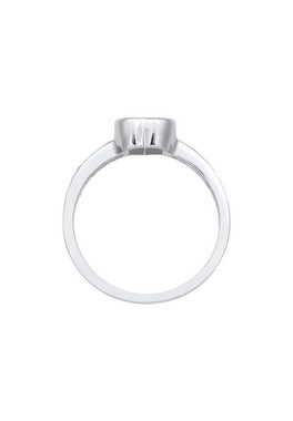 Elli Fingerring Herz Zirkonia Symbol Verlobung 925 Silber, Herz