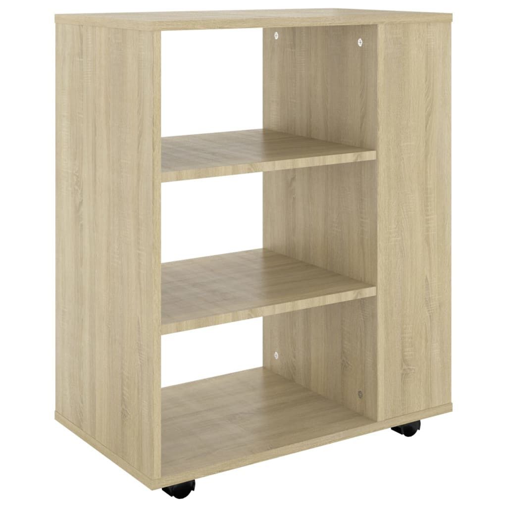 vidaXL Rollcontainer NA Rollschrank Rollcontainer Sonoma Eiche 60x35x75 cm Spanplatte