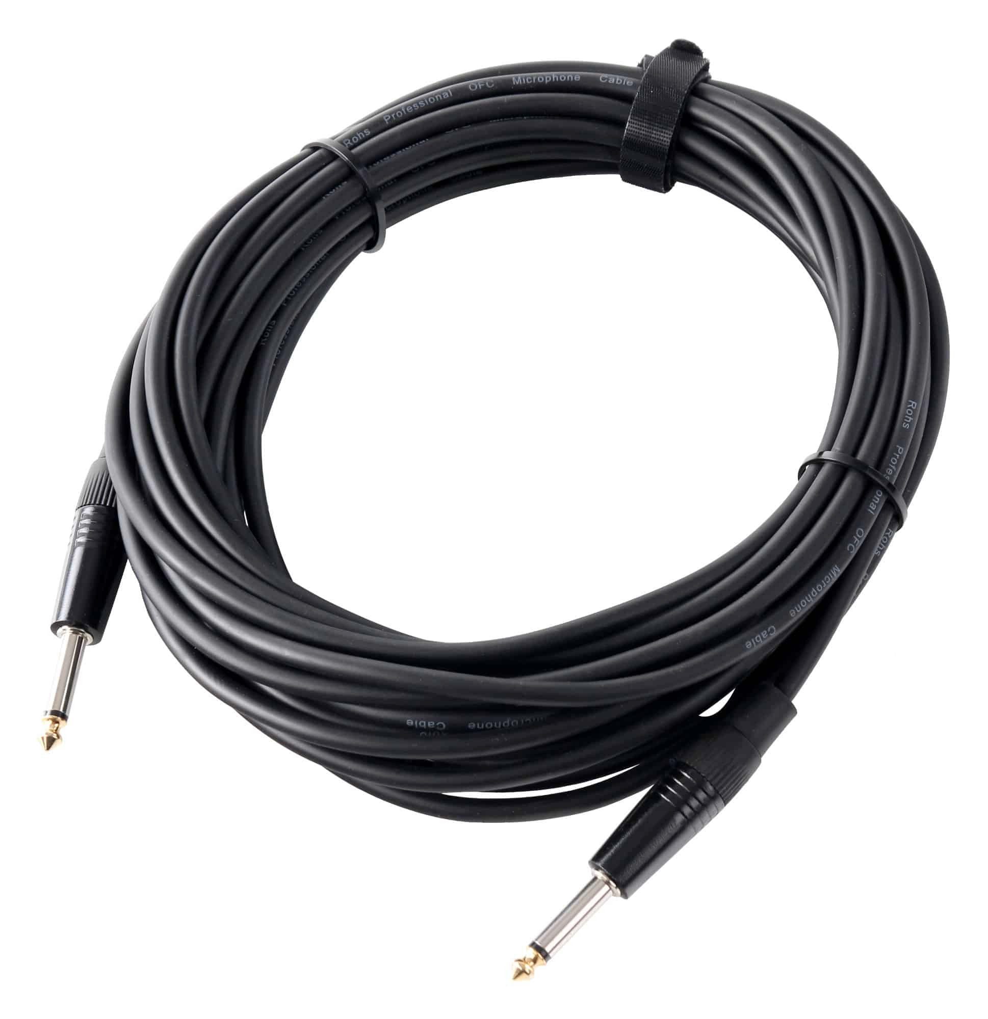 Gitarrenkabel 10m - Ideal als Verbindungskabel zwischen Effektgeräten Instrumentenkabel