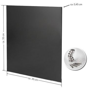 bremermann Magnettafel Magnettafel mit schwarzer Glasfront, 6 Magnete und 1 Marker