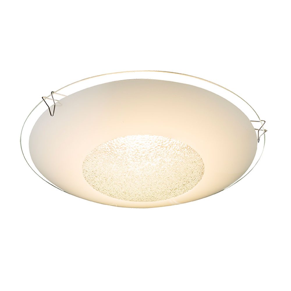 GLOBO LIGHTING LED Deckenleuchte, LED-Leuchtmittel fest verbaut, Warmweiß, Deckenlampe Wandlampe Deckenleuchte Kristalle Glas Flurlampe D 20 cm