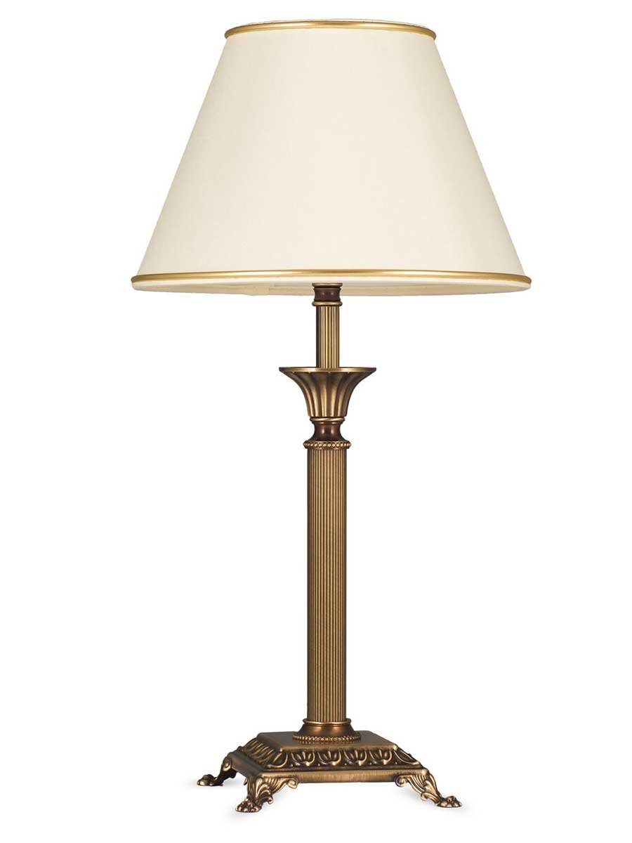 Helios Leuchten Tischleuchte Tischlampe Messing antik günstig online kaufen