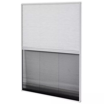 vidaXL Insektenschutz-Fensterrahmen Insektenschutz-Plissee für Fenster Jalousie Aluminium 60x80 cm Fliegen