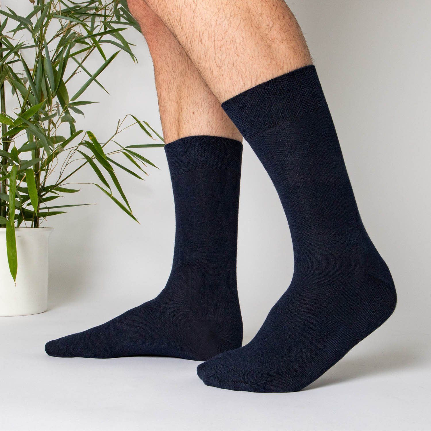 Herren Bambus Socken Blk OCCULTO Pack (Modell: (10-Paar) Basicsocken 10er Paule)