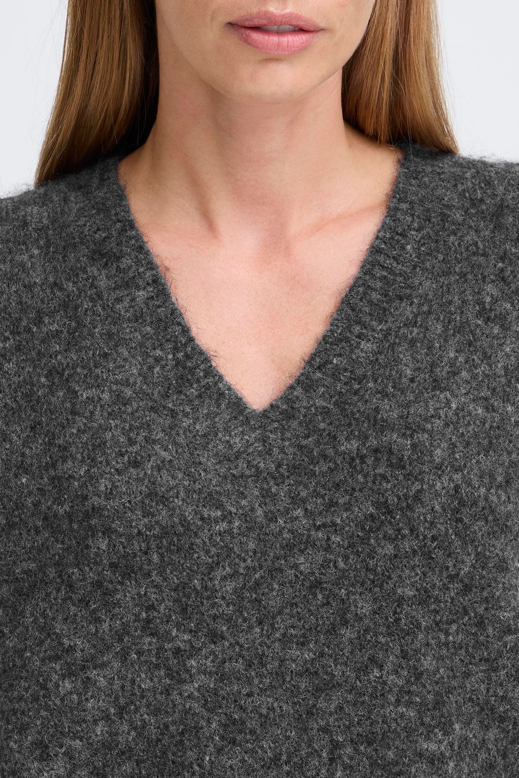 OXMO V-Ausschnitt-Pullover OXISelma Kuscheliger Pullover